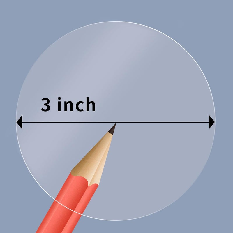 Yeachlaing 3 Inch Round Clear Seal Stickers,Transparent Envelope Mail Wafer Seal Self Adhesive Package Circle Label (1bag,200PCS) - Image 1